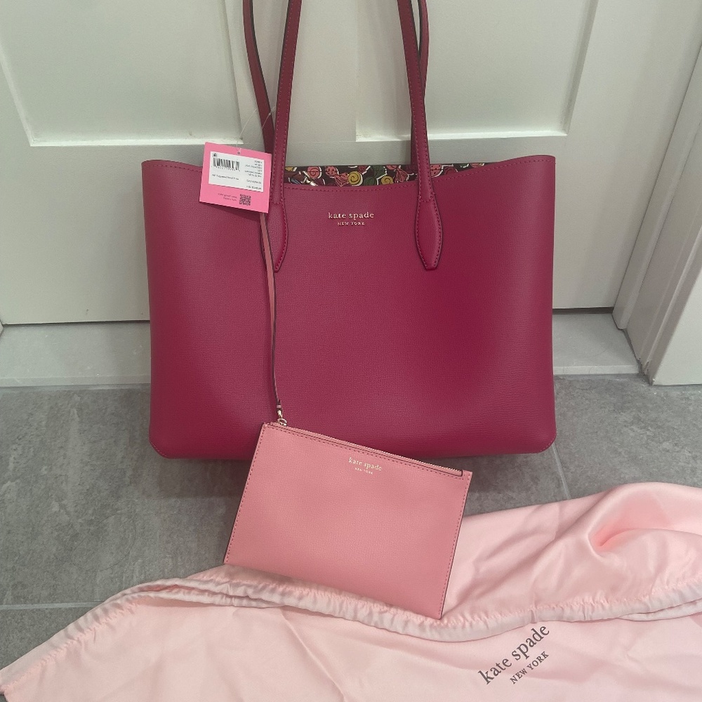 Kate Spade Large All Day Tote Bag - Plum Color